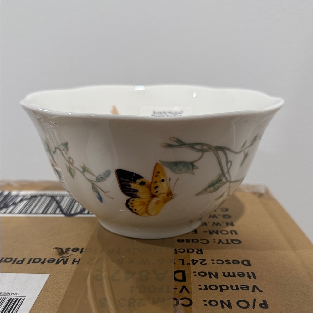 Lenox Butterfly Meadow Bowl - White and Yellow